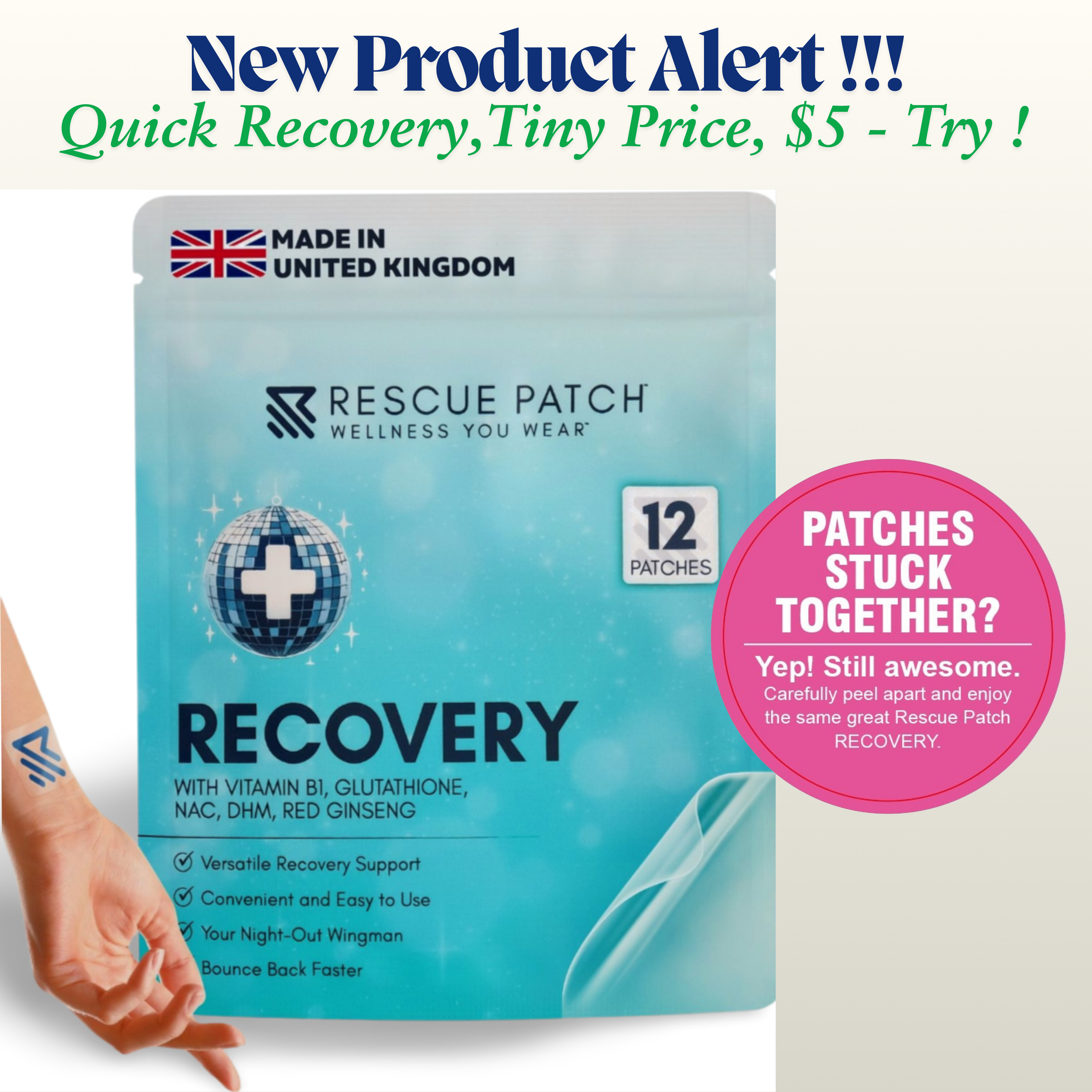 RECOVERY Patch - 12 Patches – $5 SALE