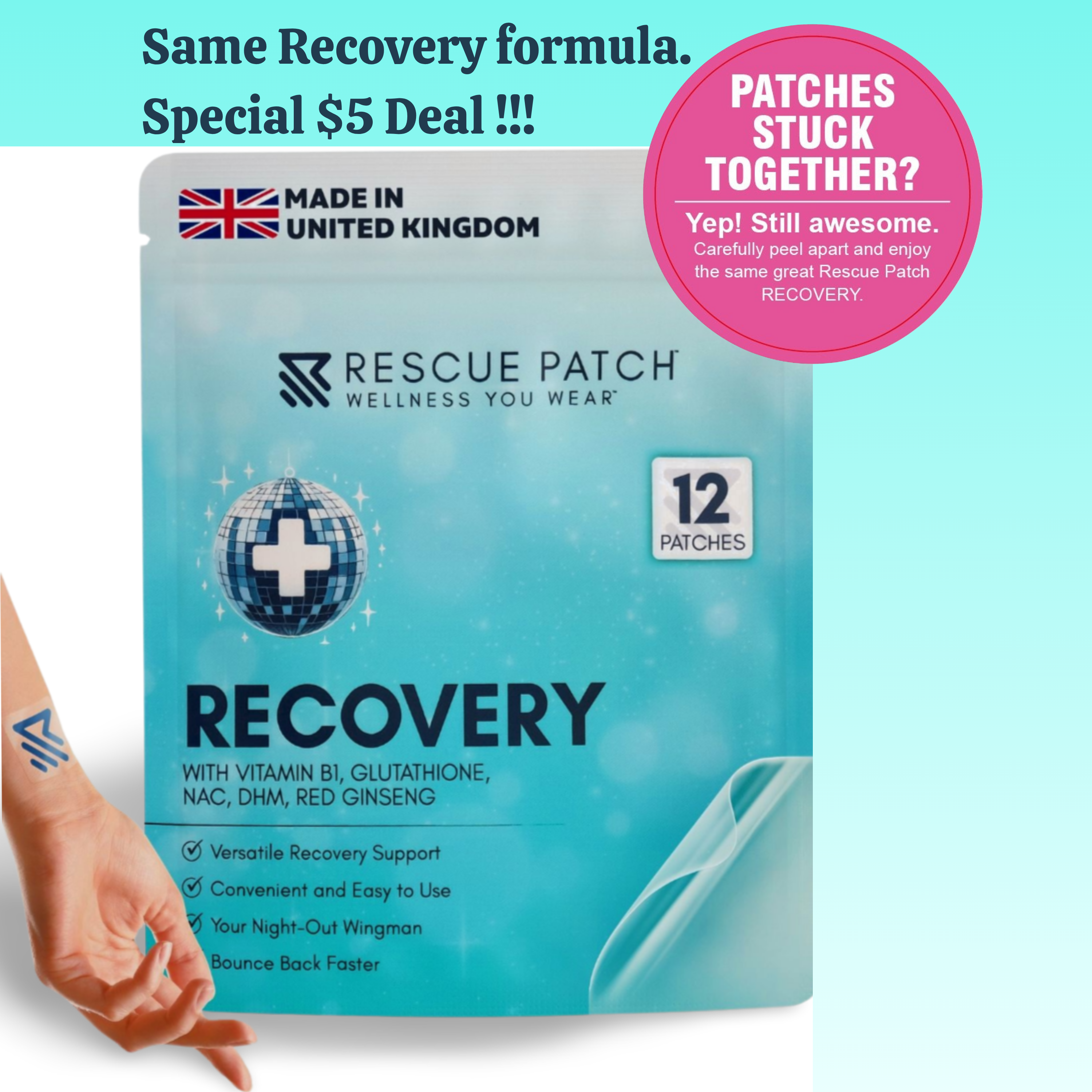 RECOVERY Patch - 12 Patches – $5 SALE